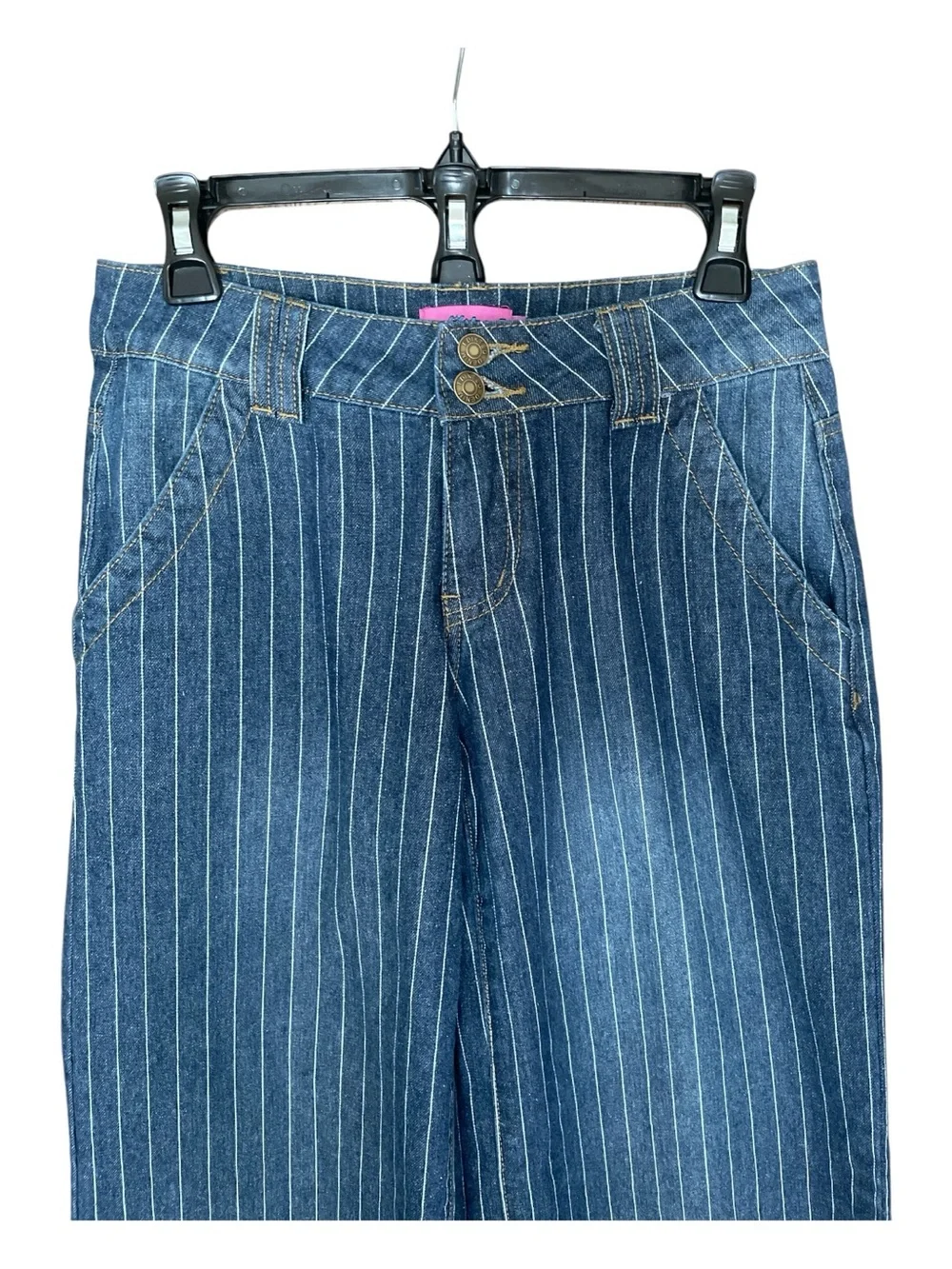 Edikted Tall Cory Striped Low Rise Baggy Jeans Size Small - Picture 3 of 9